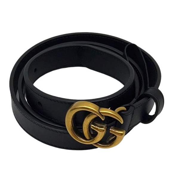Authentic Gucci Marmount Belt
Black leather with gold hardware
Size 85/34\